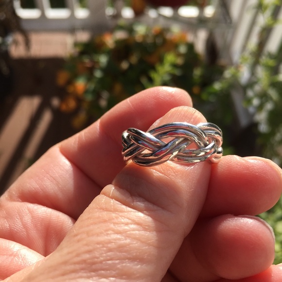 NWOT Braided Sterling Silver Band, Ring - size 8 - Picture 1 of 3